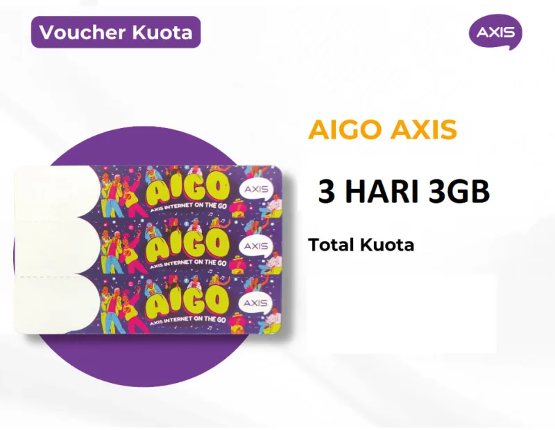 VOUCHER  AXIS 3 HARI 4 GB + LOKAL  - Gambar Produk