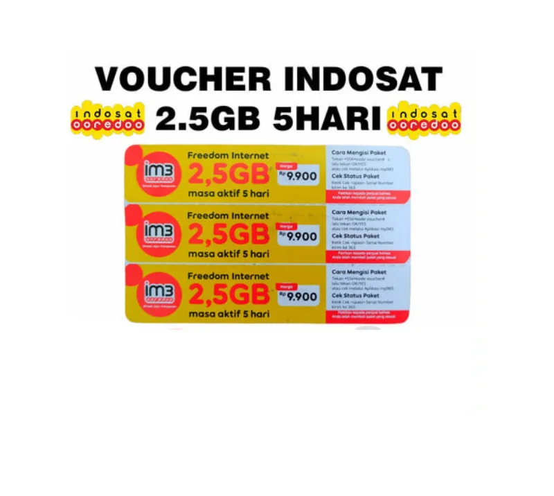 VOUCHER INDOSAT 2,5GB 5 HARI - Gambar Produk
