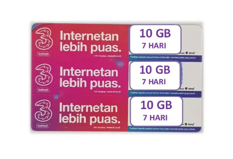 VOUCHER TRI 12 GB 7 HARI  - Gambar Produk